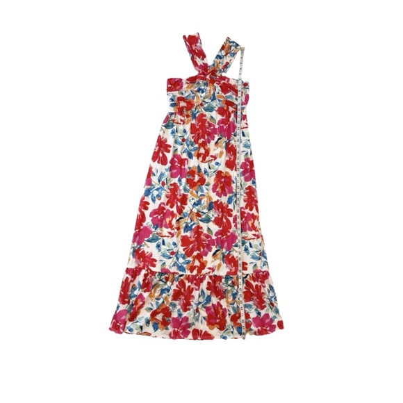Grace Karin Women Size S Floral Halter Maxi Dress Criss Cross Summer NWT - Picture 8 of 16